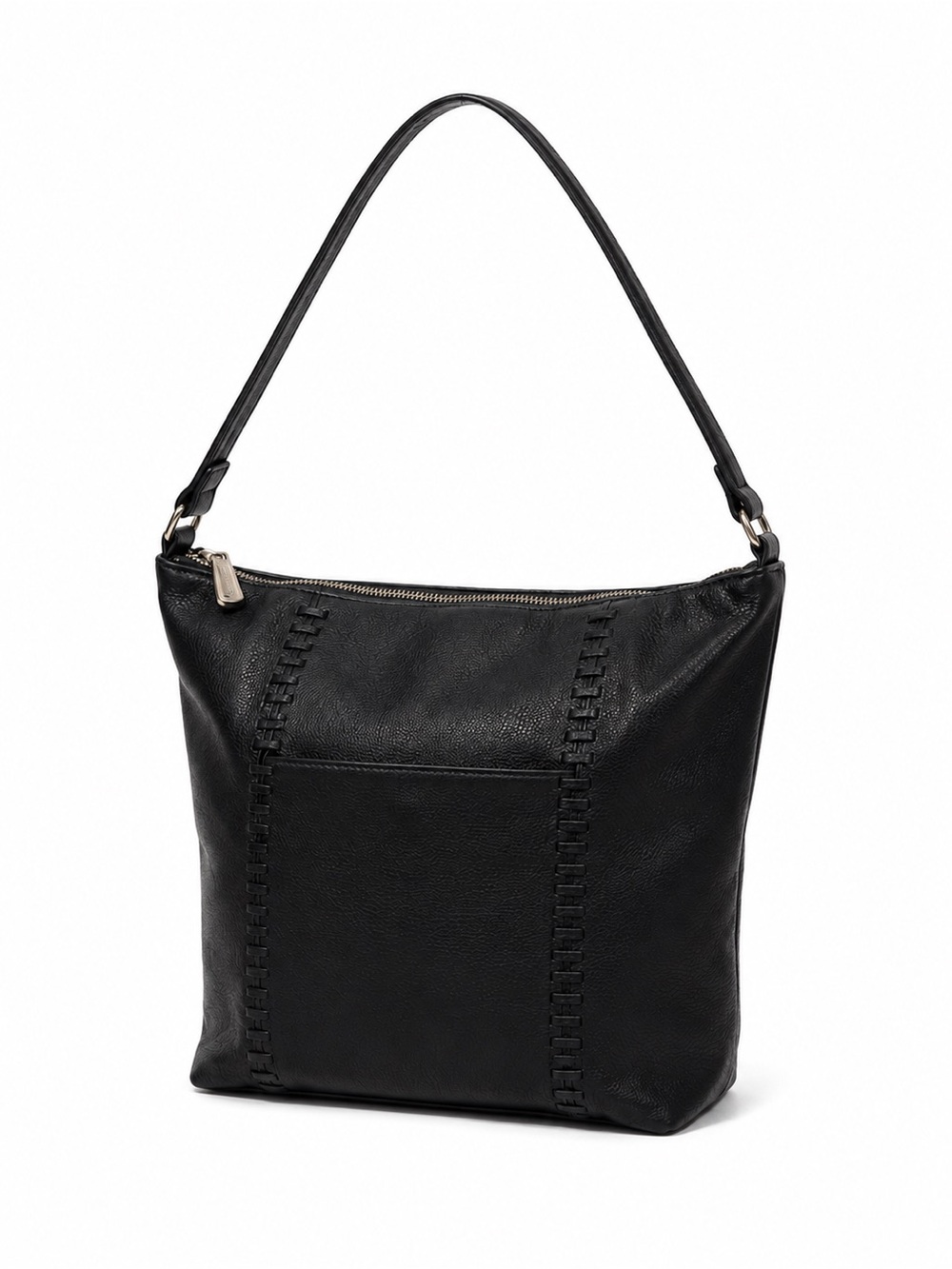 Tommy Bahama Black Leather Hobo Shoulder Bag Soft Slouchy Everyday purse - Picture 2 of 11